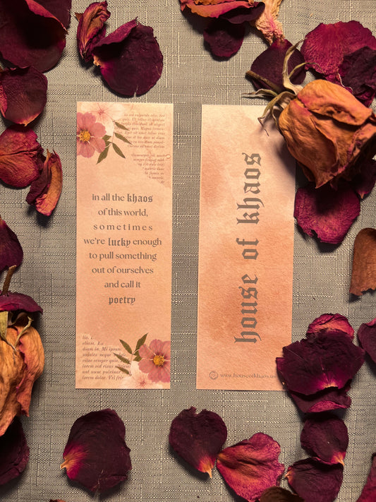 "Poetry In Khaos" Bookmark